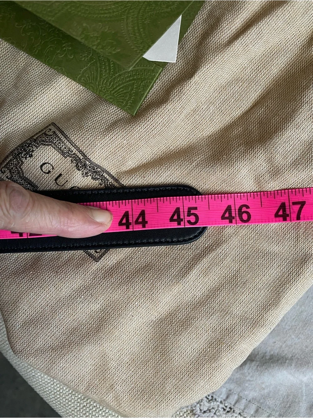 Gucci Black Leather Belt with Gold-Tone Double G Accent